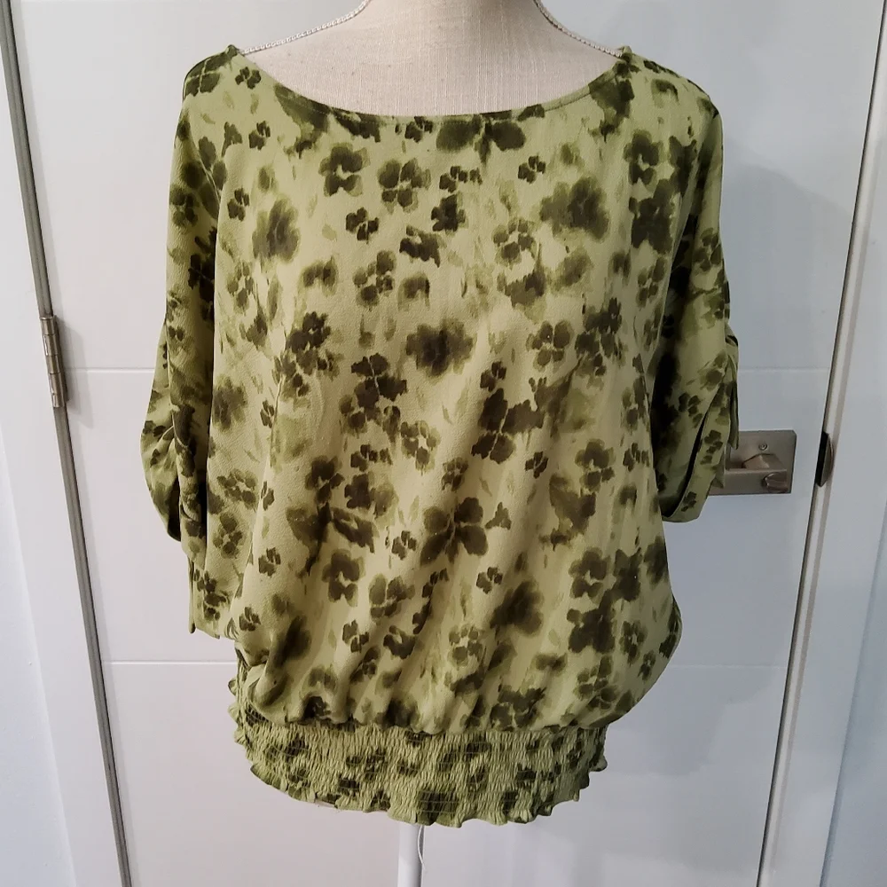 Michael Kors Kimono Tie Dye Top Short Sleeve Blouse Size XL